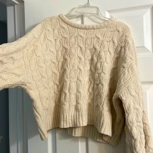 Cream colored cropped sweater